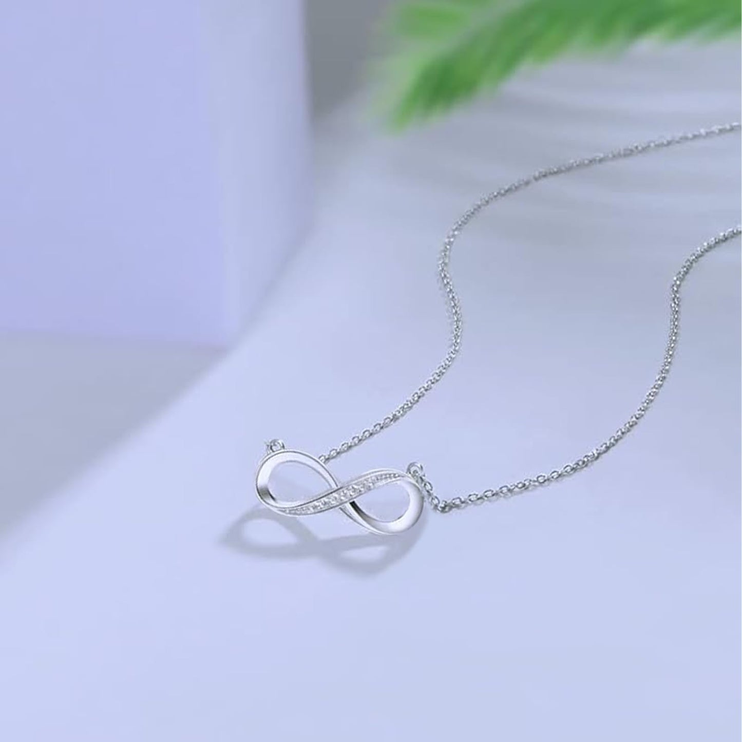 Aucuu Collar Mujer, Collar con Símbolo de Infinito Clásico, Acero Inoxidable, Regalo para Día de La Madre/Cumpleaños