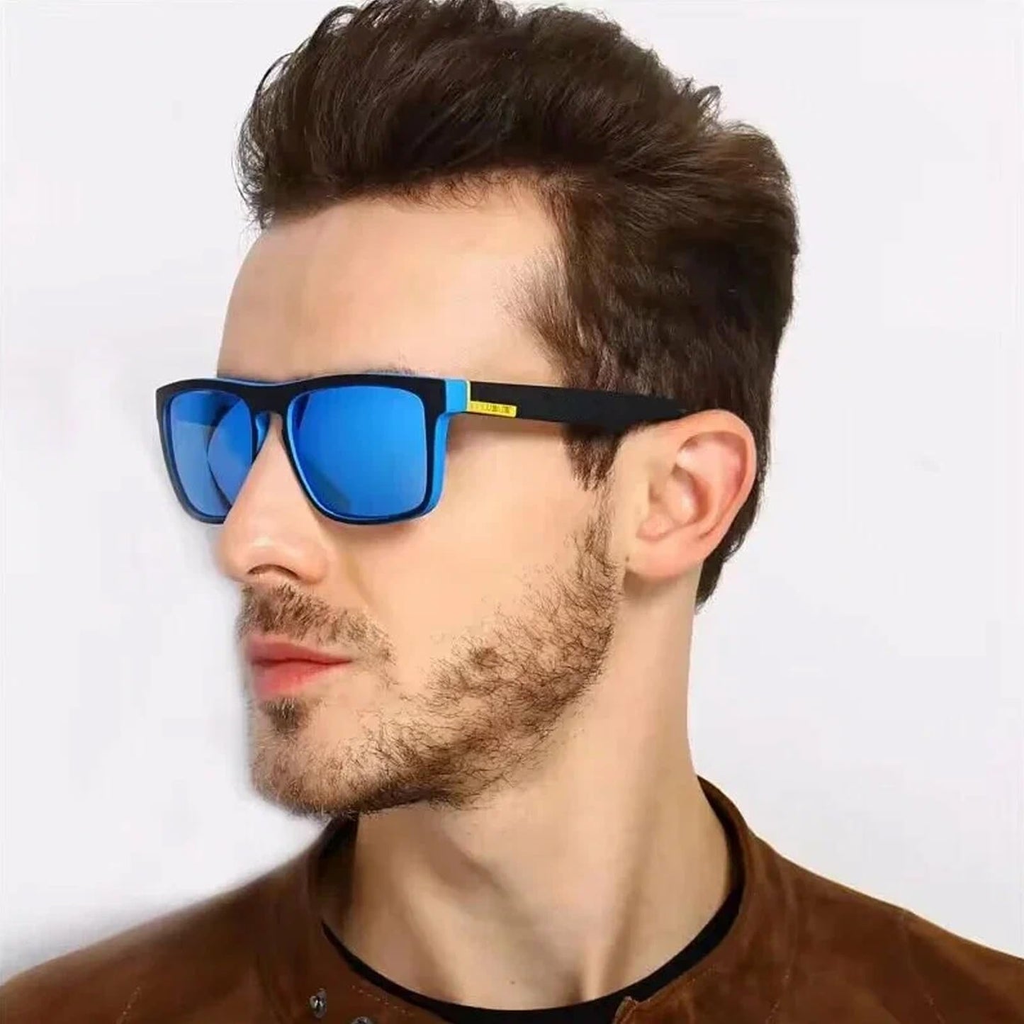Teouuas 2 Piezas Gafas de Sol, Polarizadas Hombre Mujer (Negro, Azul)