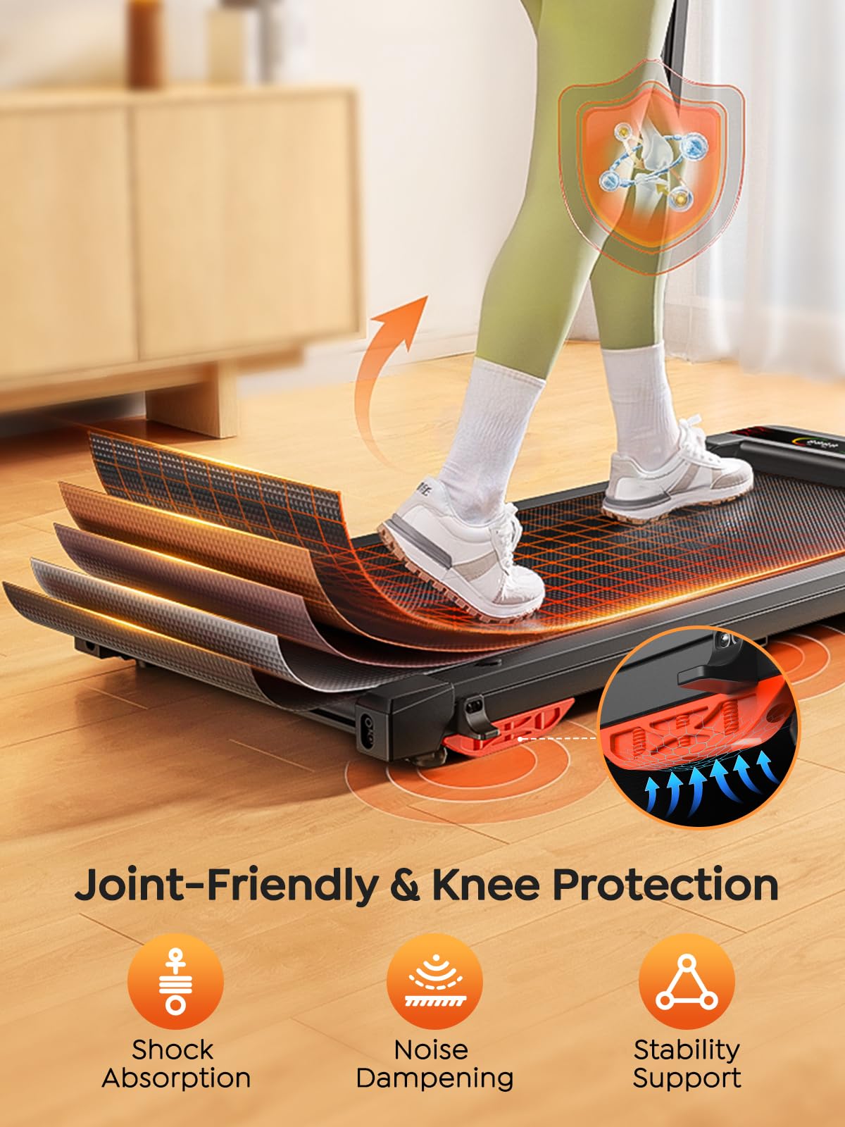 HOMETRO Cinta de Correr y Andar Plegable,Cinta Eléctrica 5 en 1 con 9% Inclinación Alta, 2.5HP (12 km/h),Walking Pad Inteligente con App y Bluetooth,Gym en Casa