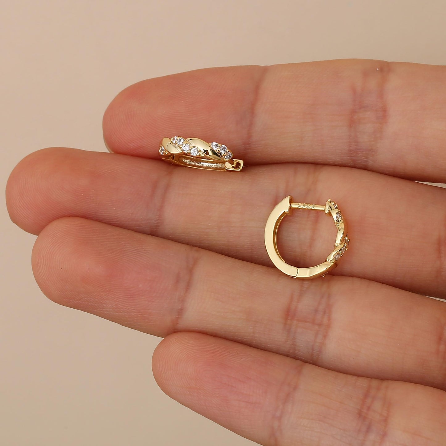 LOLIAS Pendientes Mujer Plata Ley 925 Dorados Aretes