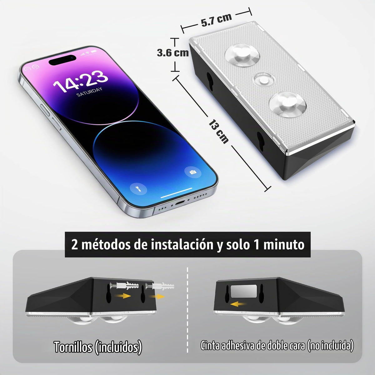 Delaiglow Aplique Pared Exterior - Paquete de 6 Luces Solares Impermeables con 3 Modos de Color y 10h Iluminación Automática, Luz Solar para Jardín, Terraza, Patio