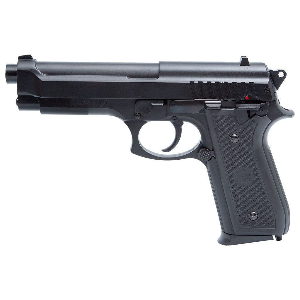 Pistola Airsoft- Cybergun Negro PT92-Modelo Resorte -Color: Negro-Culata de Metal-Potencia 0,5 Joule
