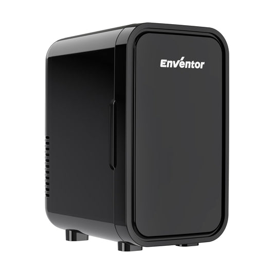 Enventor Nevera Pequeña, 6L, 220–240V CA y 12V CC, Negro