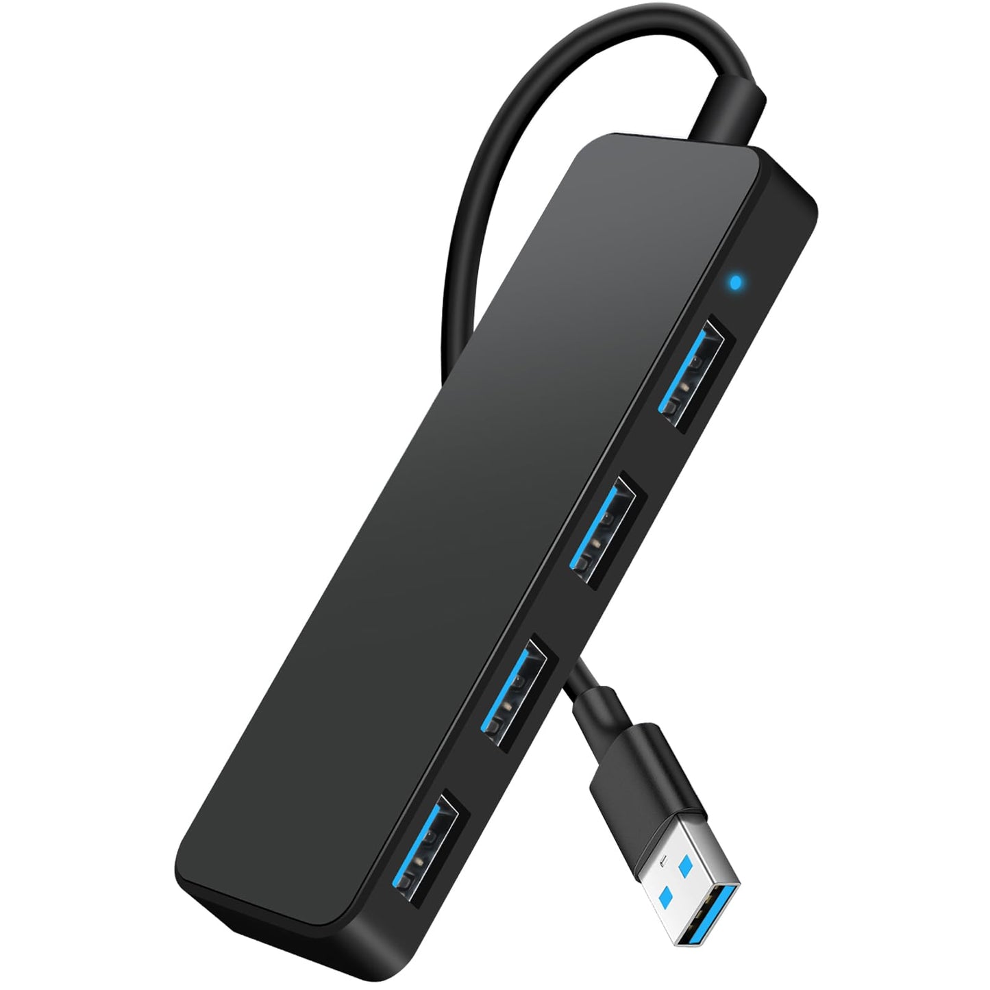 Hub USB 3.0, 4 Puertos Adaptador Ladron USB, 5Gbps Multipuerto USB para MacBook Pro/Air, iMac, Surface Pro, XPS, PC, Ratón, Impresora, Teclado, DELL, HDD y Más