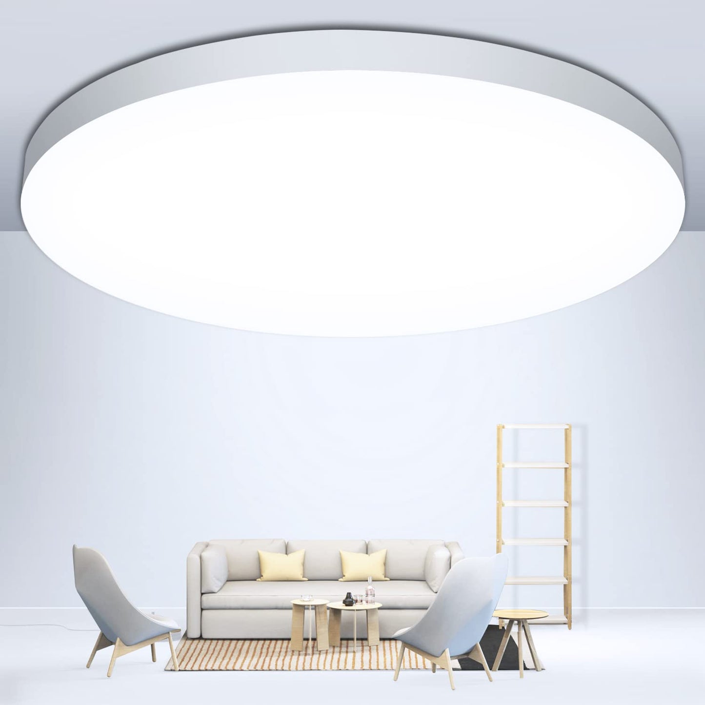 OUILA Plafon LED Techo, 24W 2000LM 6500K Lampara Techo, IP44 Ø28cm Plafones para Techo Led Lampara Led Techo Dormitorio Cocina Pasillo Baño Sala