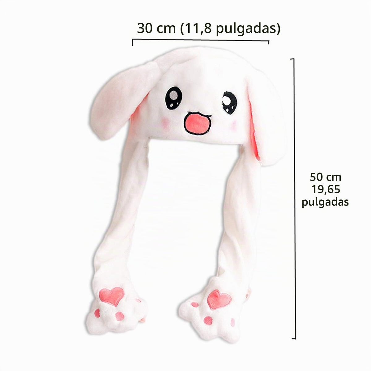 Tderloi Sombrero Niñas Animales Oído Moviendo Sombreros Jumping Hats Niños Mujeres Cálido Peluche Conejo Invierno Caps Niños Conejito Lindo Fuzzy Pinch Bolbag Funny Sombreros