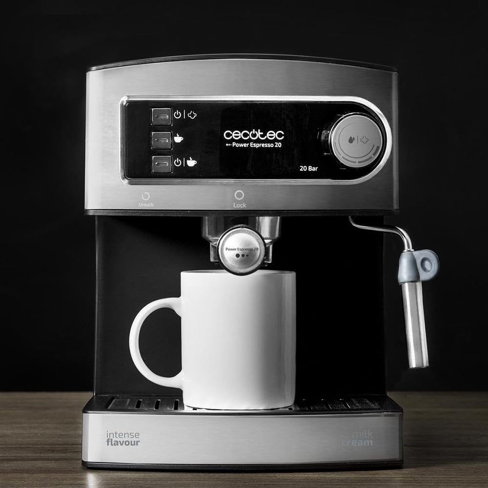 Cecotec Cafetera Express Manual con 20 Bares de Presión Power Espresso 20