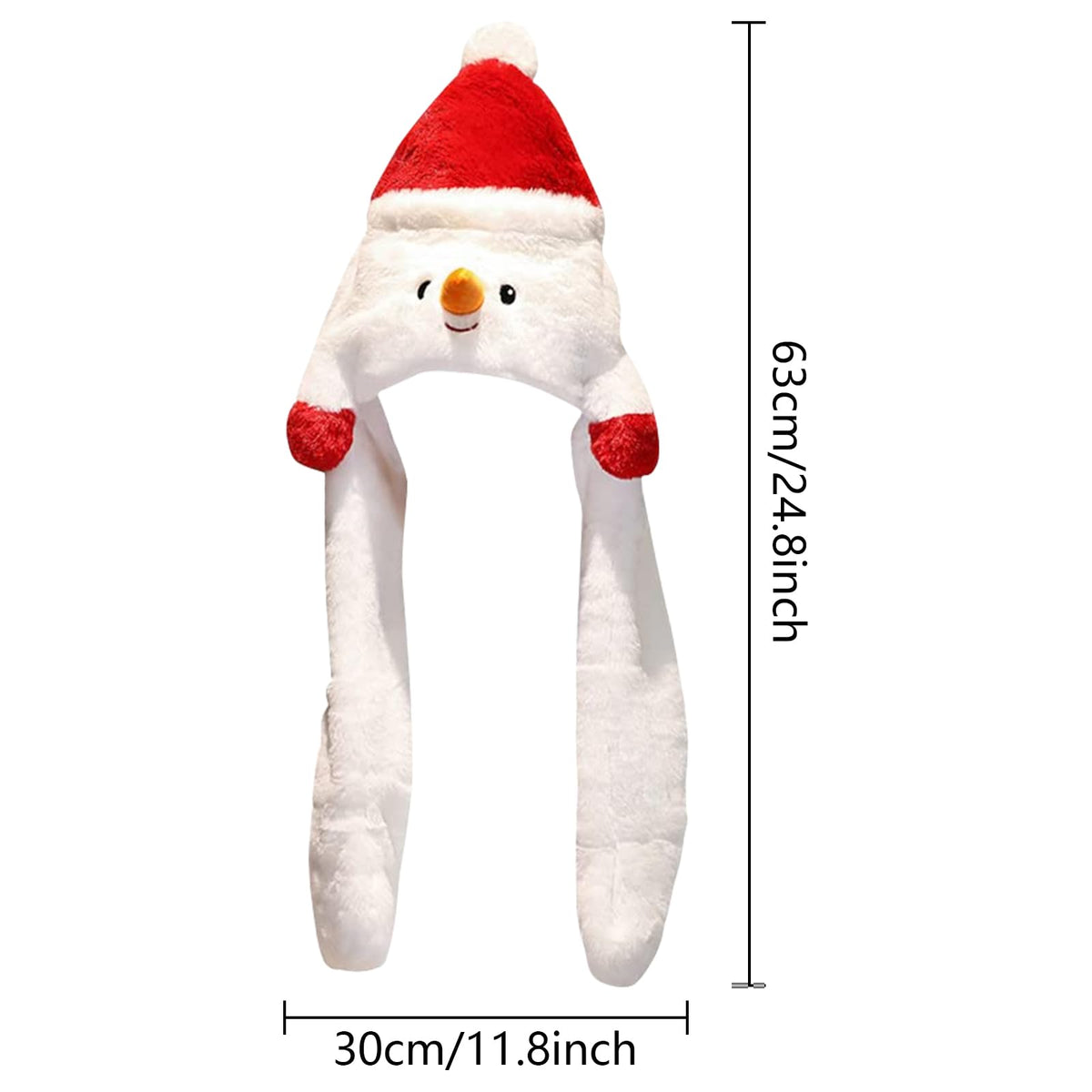 Leonshco Gorro de Navidad para niños, gorro de Papá Noel de peluche para adultos, orejas móviles, gorro de Navidad LED, gorro de Papá Noel para Navidad, fiesta de Navidad, concierto de Navidad (B)