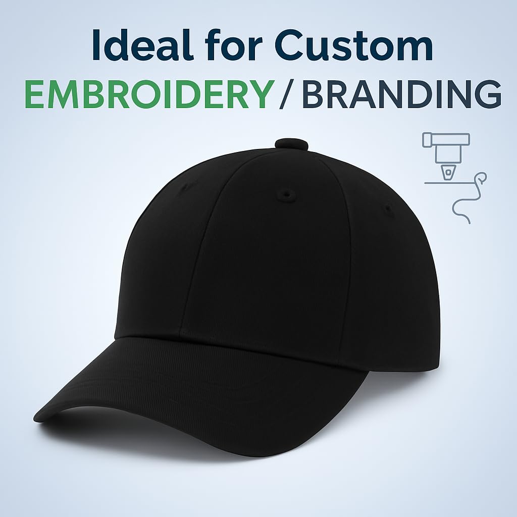 4sold Gorra Hombre 100% Algodón – Ajustable, Ligera, Transpirable Verano, Deporte y Uso Diario – Estilo Clásico sin Logo, Cómoda y Adecuada para Exterior