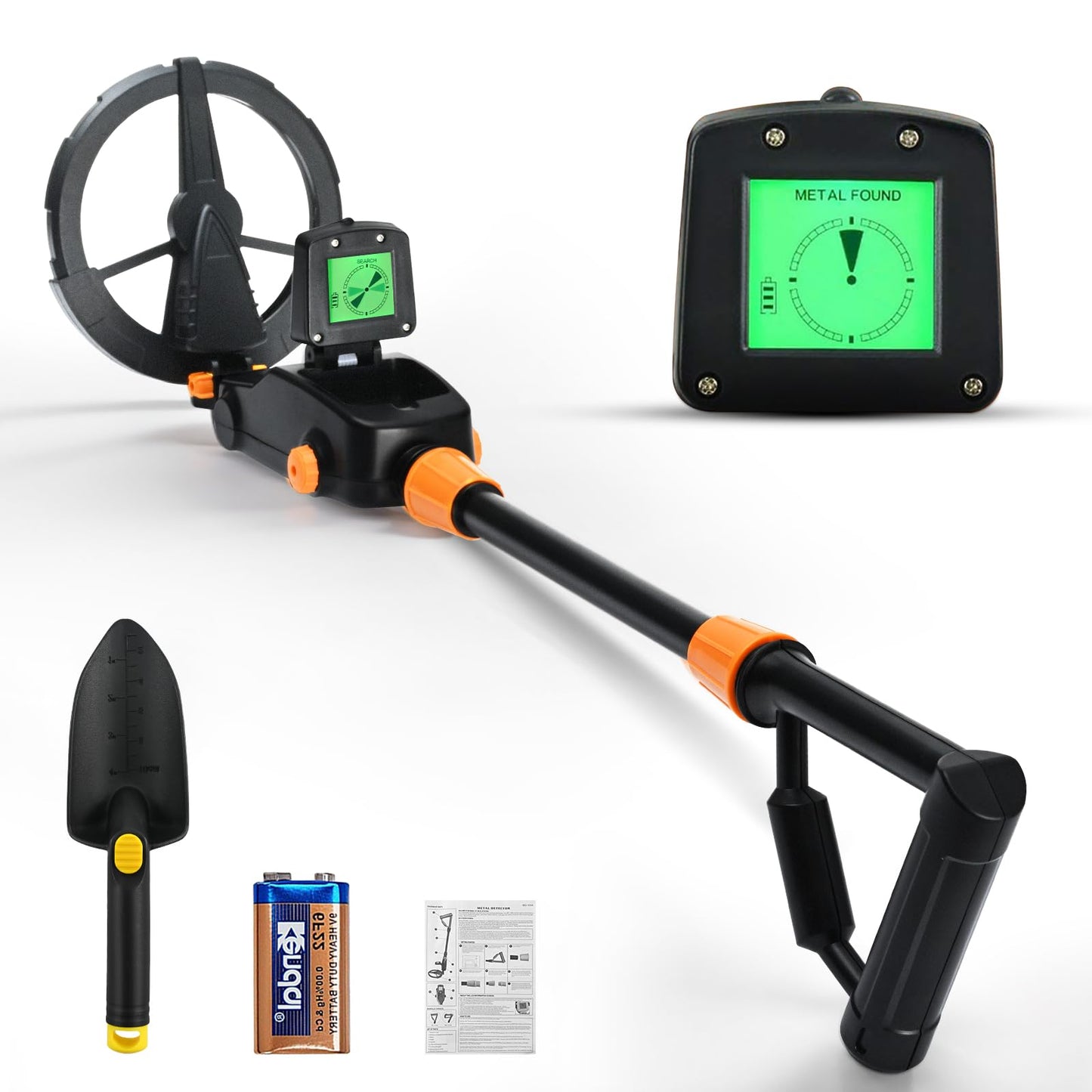 Detector de Metales Niños, IP68 Detectores de Metales Livianos con Pantalla LCD e Indicación de Sonido, Equipado con Bobina de Búsqueda Impermeable para Niños o Principiantes para Buscar Tesoros