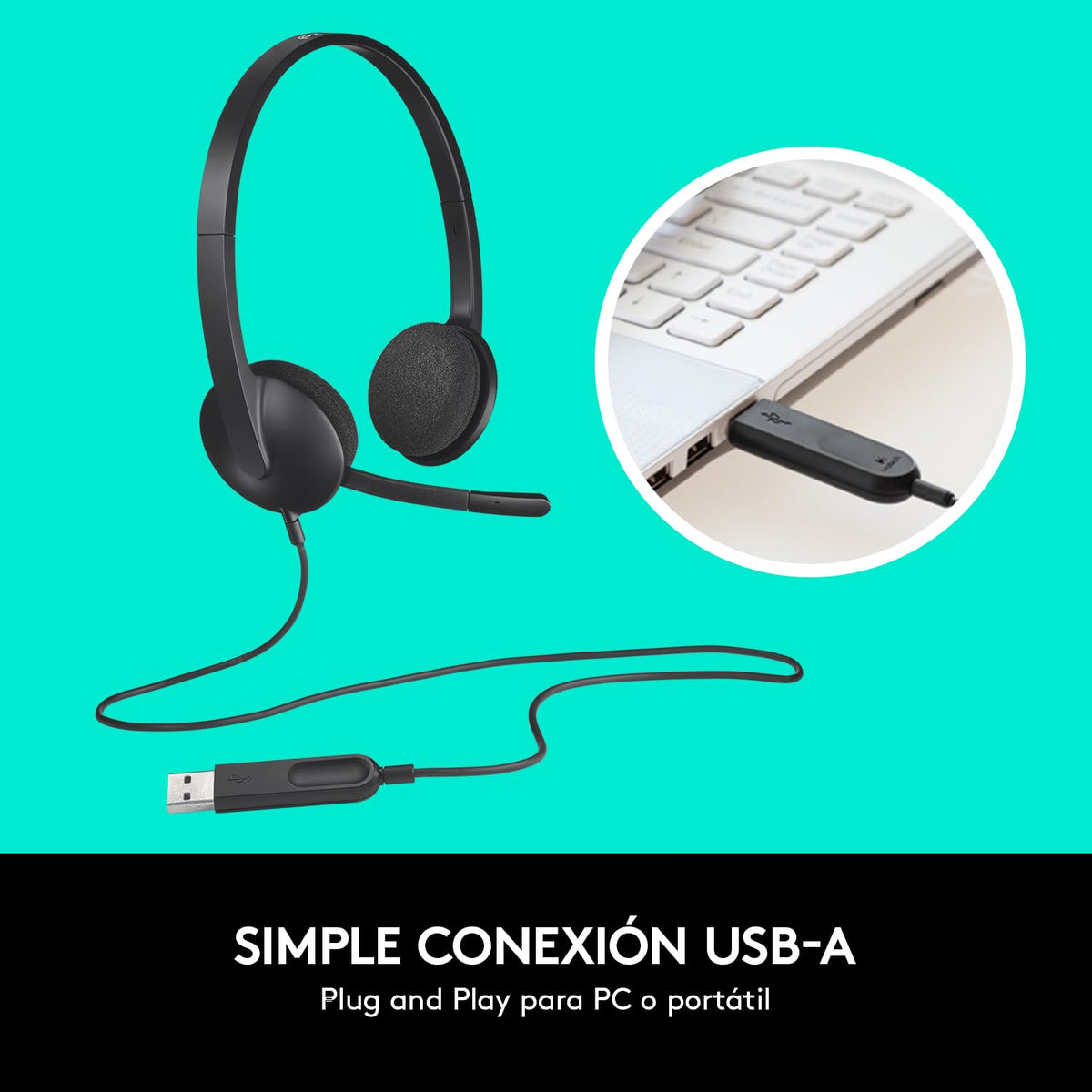 Logitech H340 Auriculares con Cable