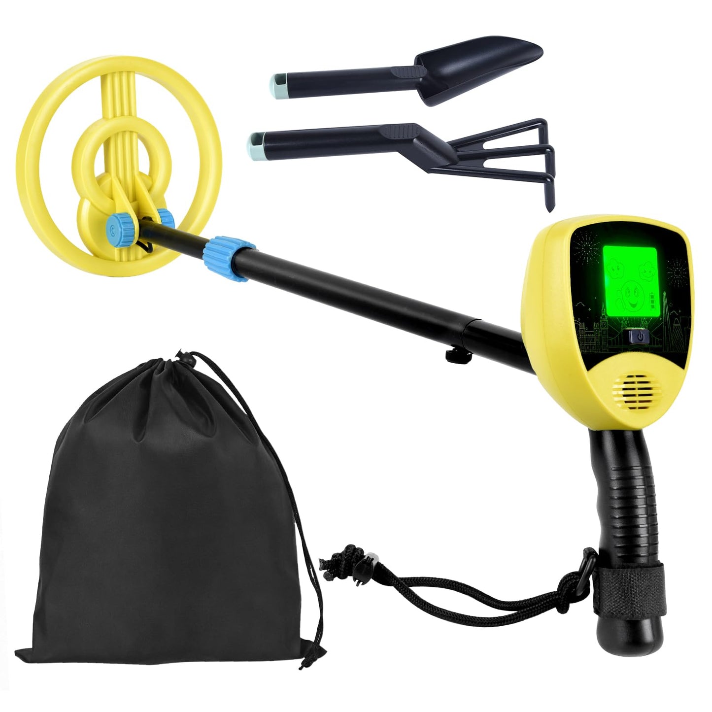 FIVAVA Detector de metales para niños, alta precisión y pantalla LED, ligero y portátil con longitud ajustable, set para principiantes para niños de 3 a 12 años, para niños y niñas