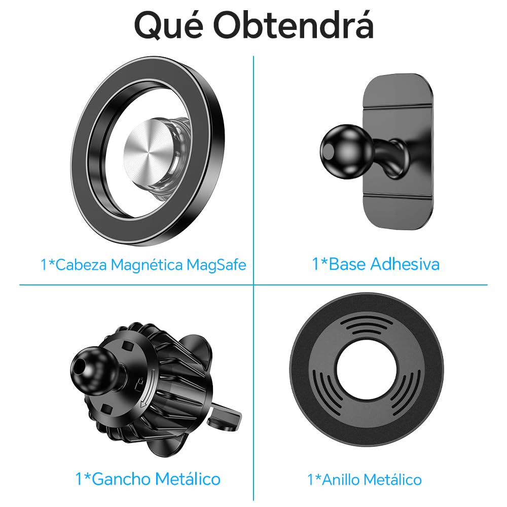 Coolpow Soporte Movil Coche Magsafe [Super imanes] Suporte Telemovel Carro
