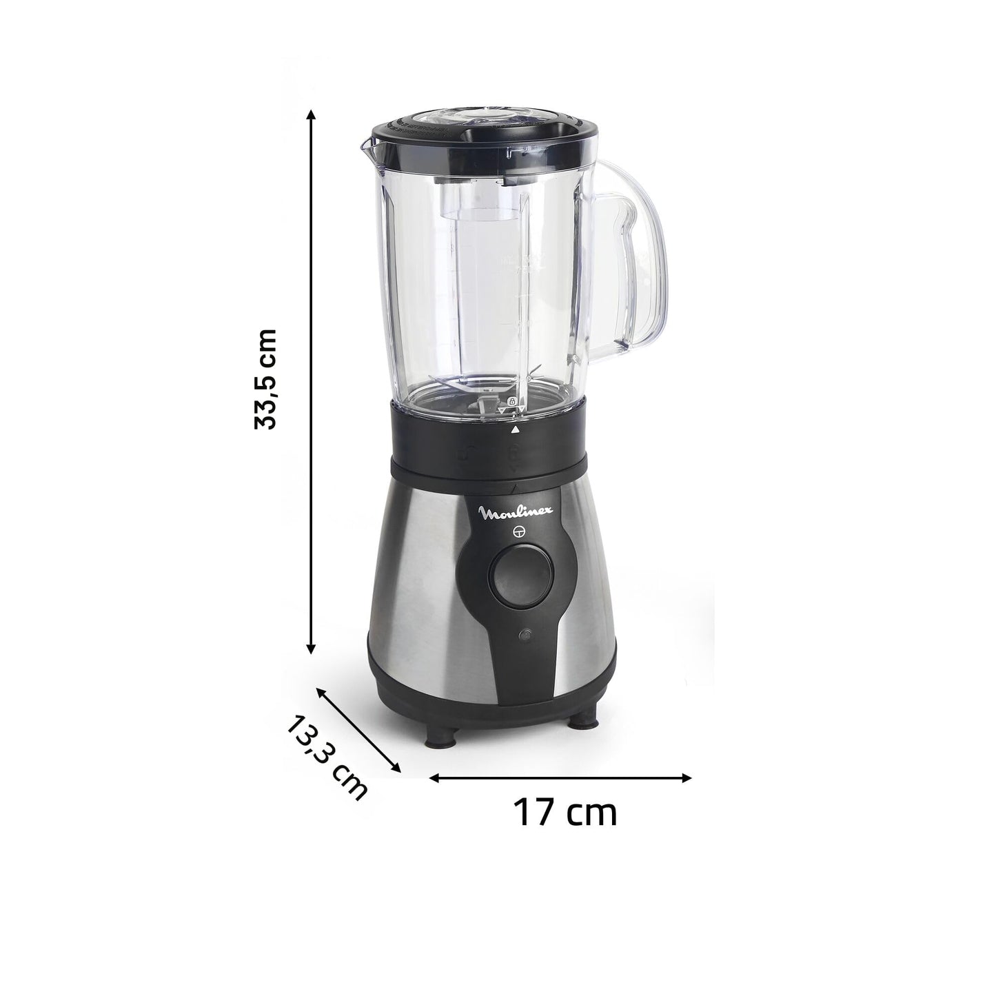 Moulinex Blend & Go, Batidora de vaso 300 W, Jarra de 1,3 L