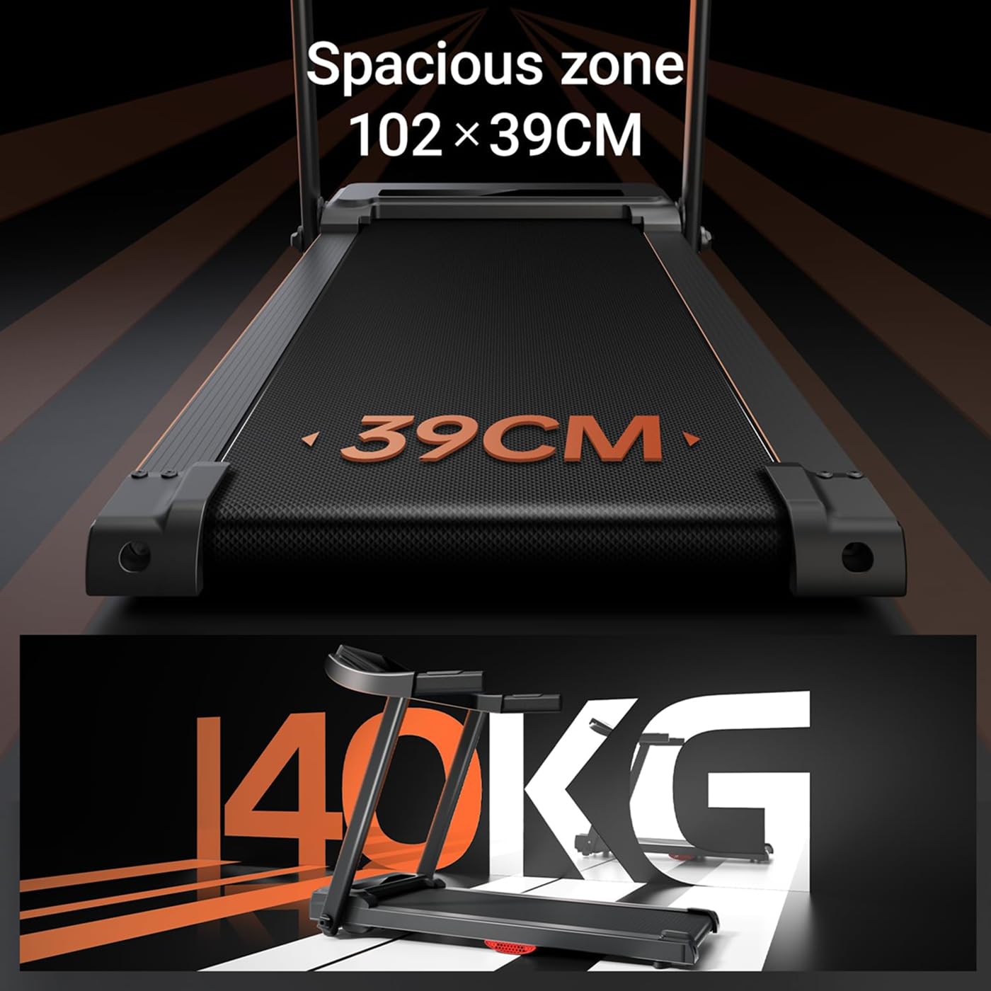 Mengmiao - Cinta de correr plegable con inclinación al 15%, motor sin escobillas de 3,0 HP ultra silencioso <45 dB, plataforma de 7 capas + 10 amortiguadores, 12 programas inteligentes + 3 modos