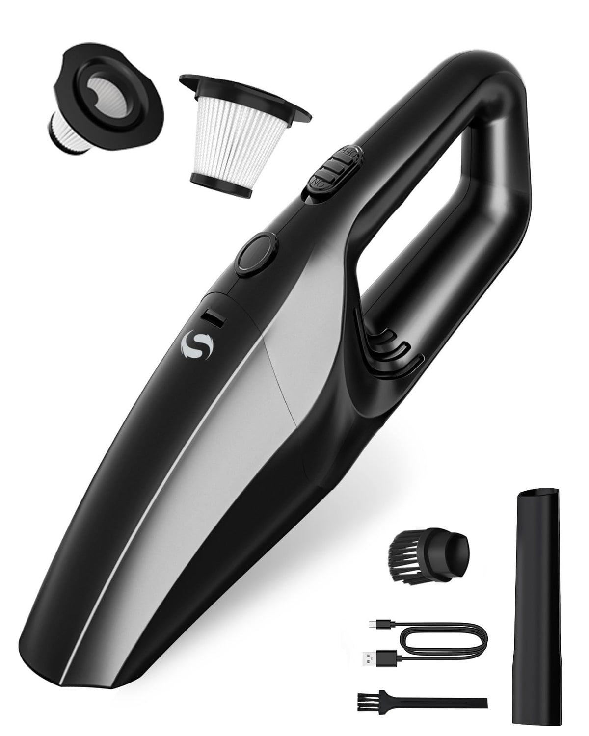 SERVOMASTER Aspirador de Mano, Aspirador Coche Potente sin Cable