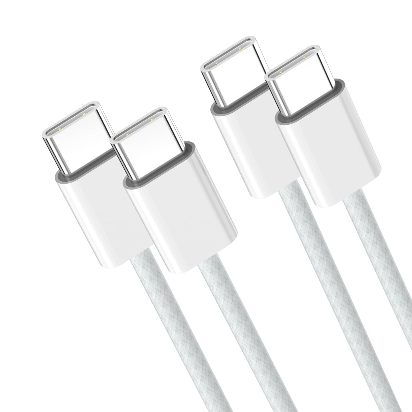 YISH Cable USB C Carga Rapida 60W PD 3.0 - [2Pack 1M] USB C a USB C Cable Carga Rapida Tipo C Nylon Compatible con iPhone 17 16 15 Plus Pro Max Samsung Galaxy S26 S25 S24 S23 A53 Pixel 10 9 8
