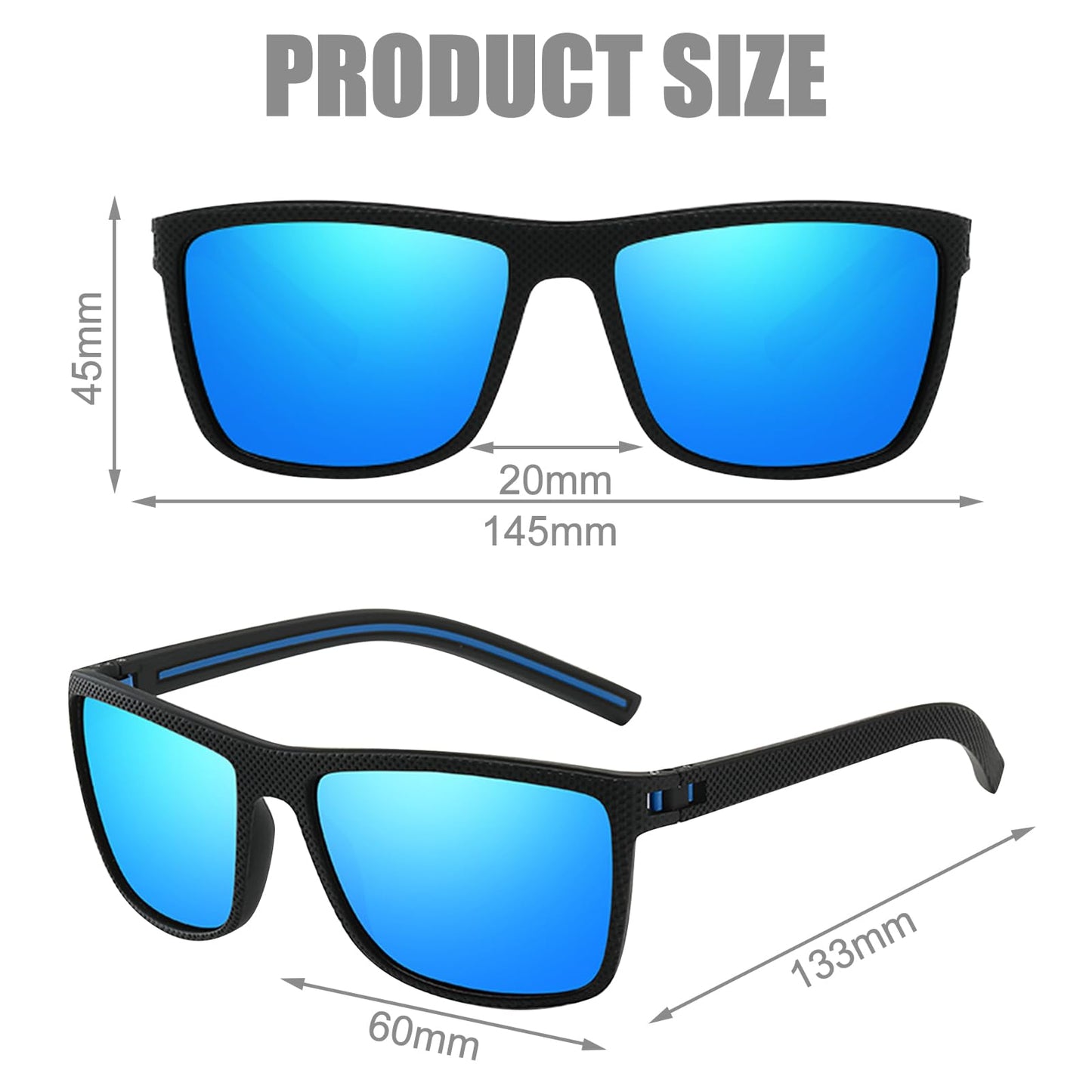 ZXTGBQ 3 Pares Gafas de Sol Polarizadas Hombre Mujer, Gafas de Sol Hombre Polarizadas, Protecci贸n UV Lentes de sol para hombre Conducir Running Pesca Viajes