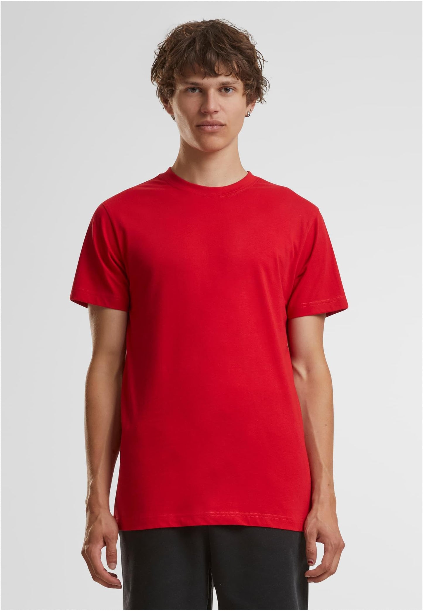 Build Your Brand T-Shirt Round Neck Camiseta, Hombre, cityred, M