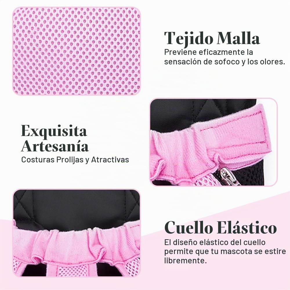 HMCEY Mochila para Mascotas,Mochila Transportin Perro Gato Ajustable,Pet Travel Backpack,Bolsa de Viaje Gato Perro Transpirable,Bolsa de Transporte para Mascotas para Camping, Paseos, Excursiones