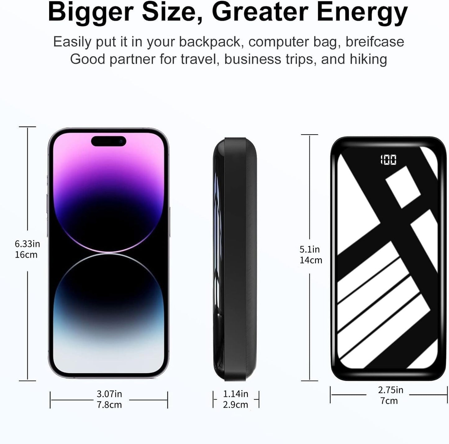 Power Bank 27000mAh, 22,5W PD20W Batería Externa Carga Rápida