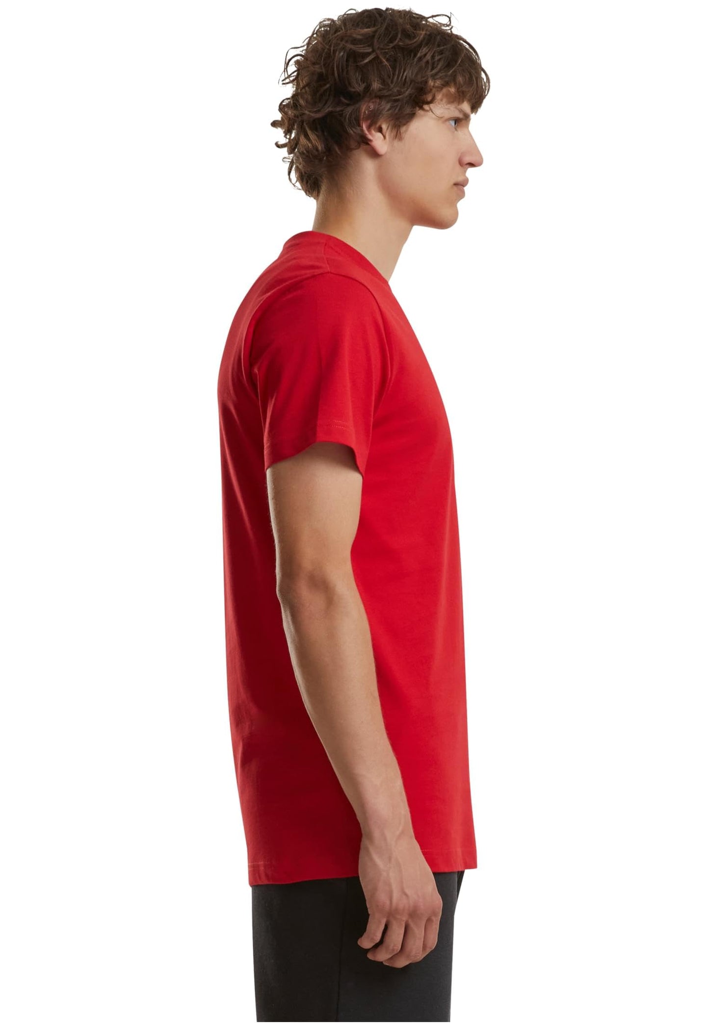 Build Your Brand T-Shirt Round Neck Camiseta, Hombre, cityred, M