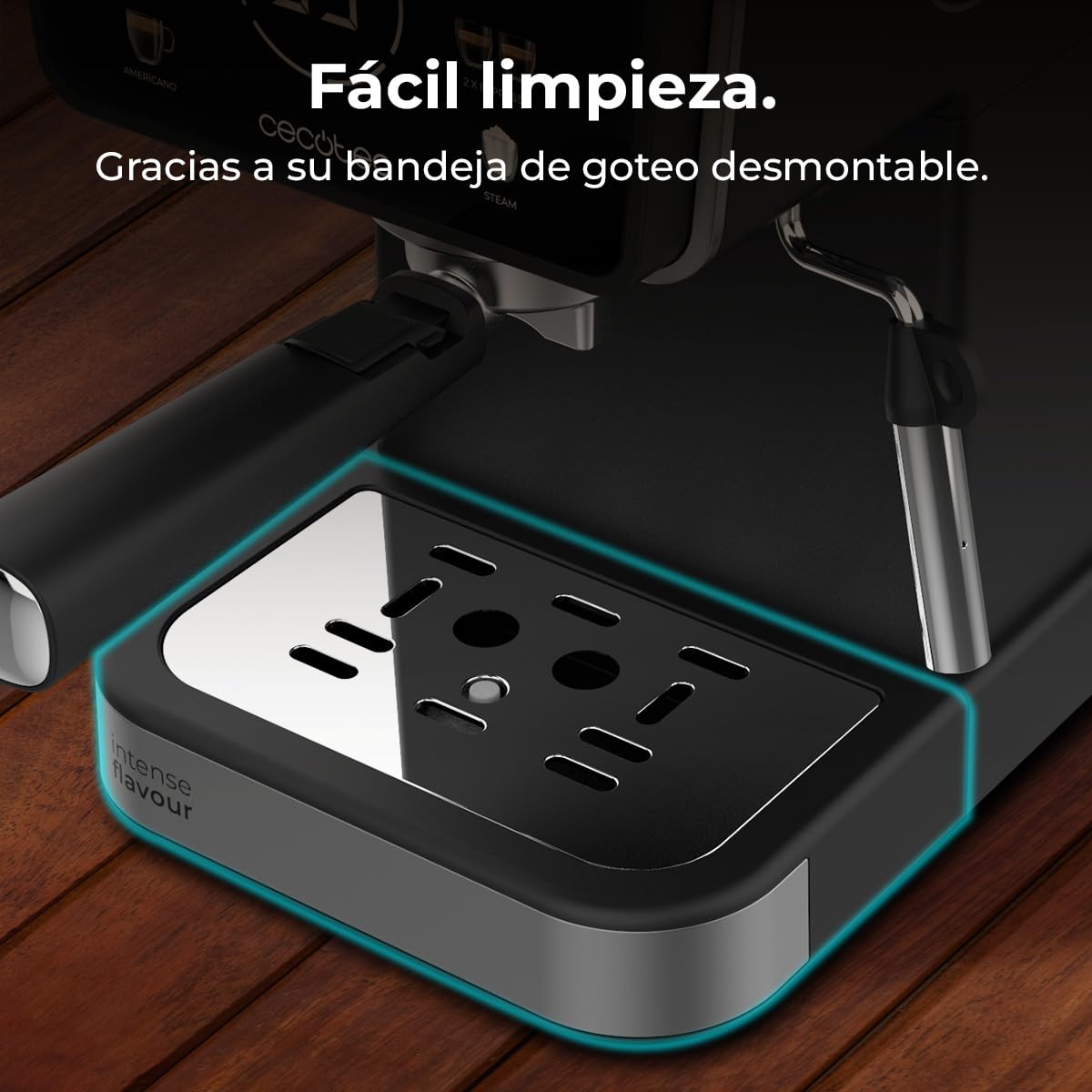 Cecotec Cafetera Express Power Espresso Touch ColdBrew. 1350W, Café en Frío, Espresso y Cappuccino, 20 Bares de Presión, Vaporizador Orientable, Táctil, Depósito de Agua 1,5L y de Leche 550ml