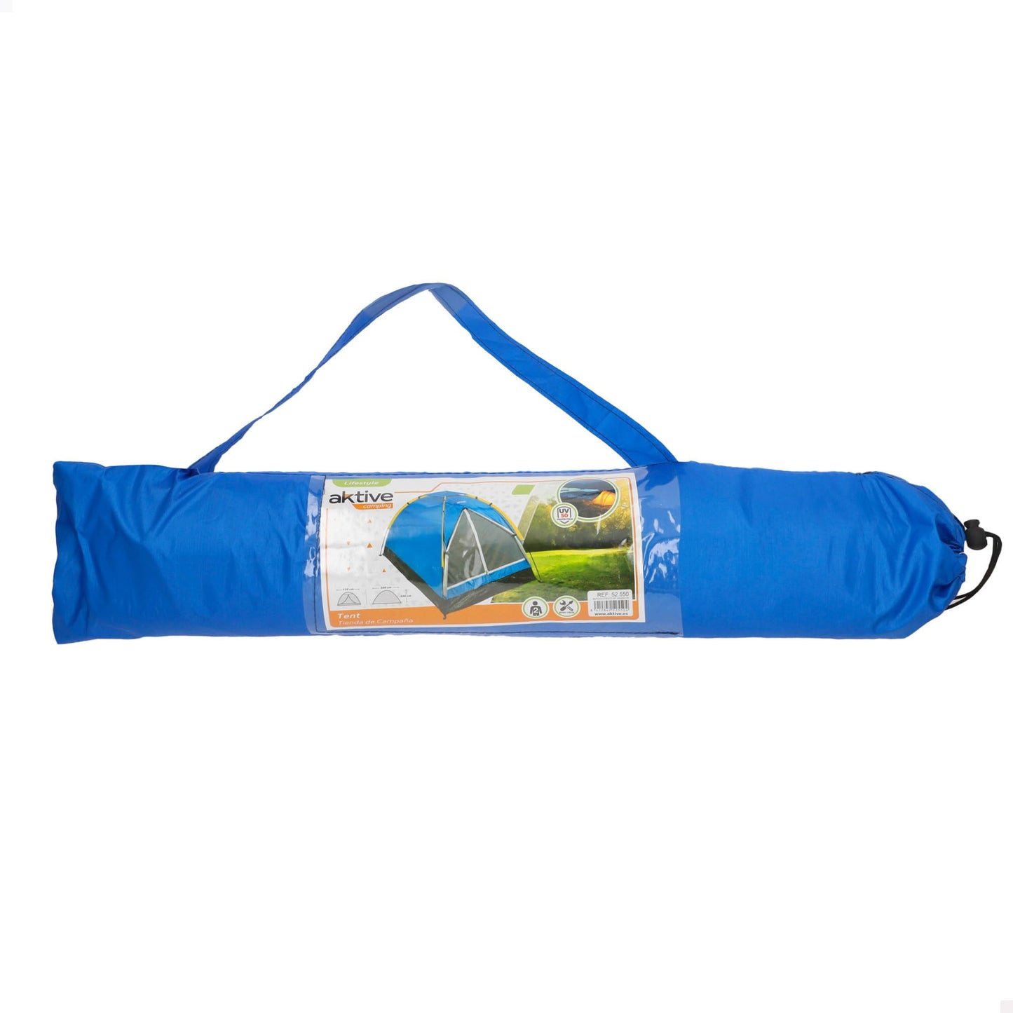 AKTIVE Unisex Adulto Tienda campaña Dome 2 Personas, Multicolor, 200 x 120 x 100 cm