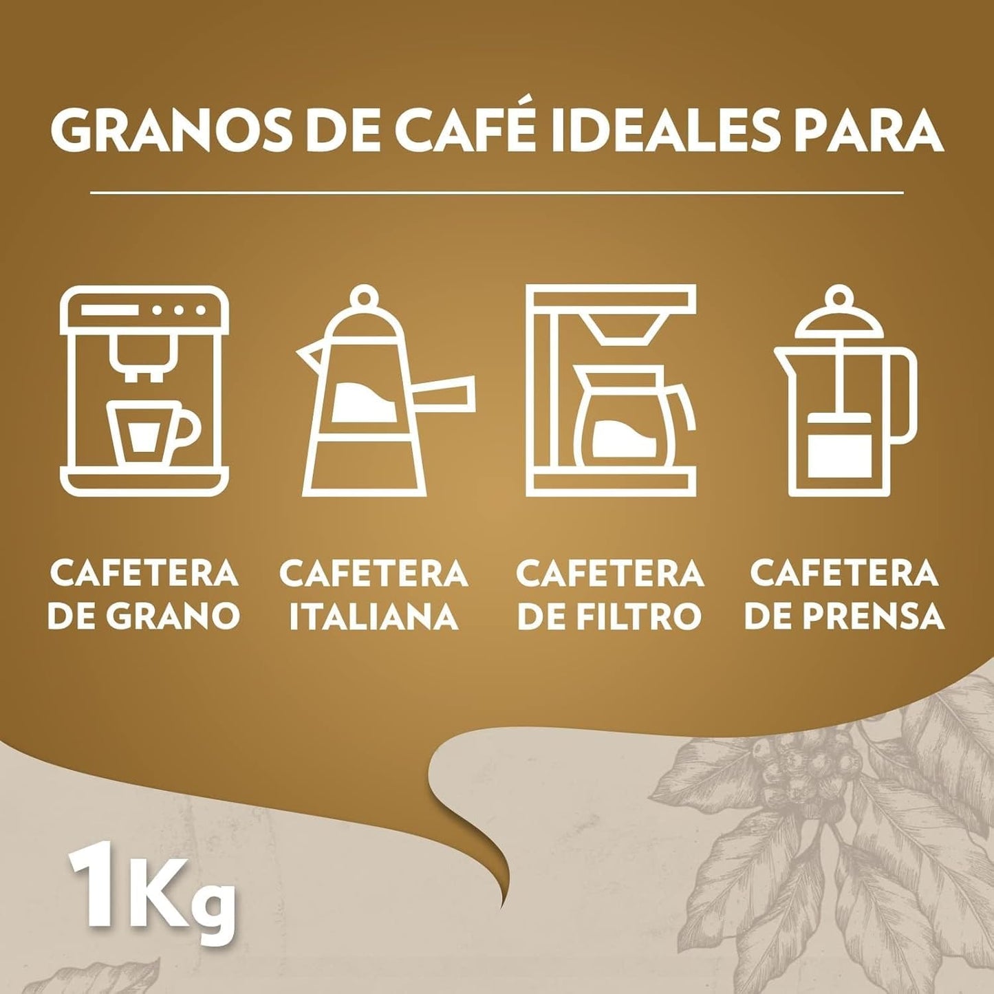 Lavazza, Qualità Oro, Café en Grano Natural, Ideal para la Máquina de Café Espresso, con Notas Aromáticas de Frutas y Flores, 100% Arábica, Intensidad 5, Tueste Medio, Paquete de 1 kg