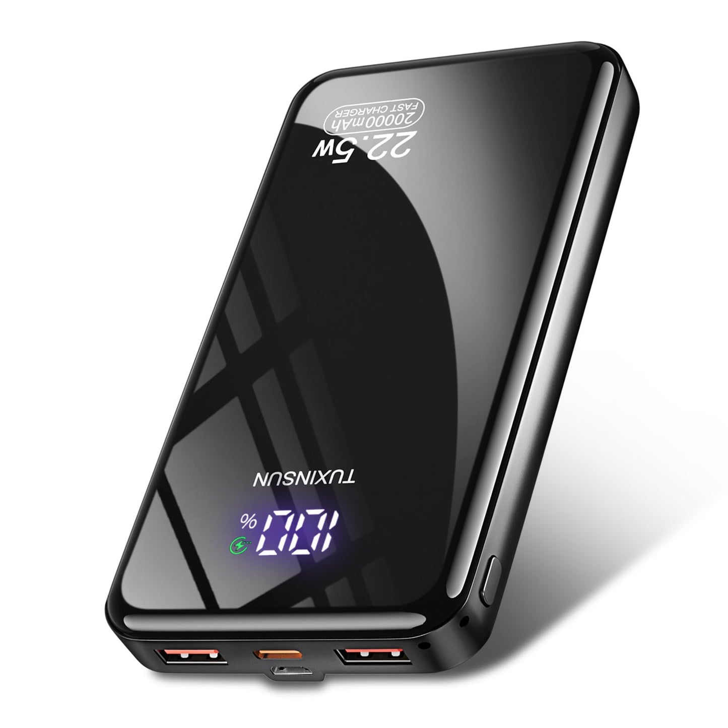 Power Bank 22.5W 20000mAh Bateria Externa Carga Rapida, Bateria Portatil PD3.0 QC4.0, Powerbank USB C Input & Output con Pantalla LCD Compatible con Smartphones, smartwatches, etc (black01)