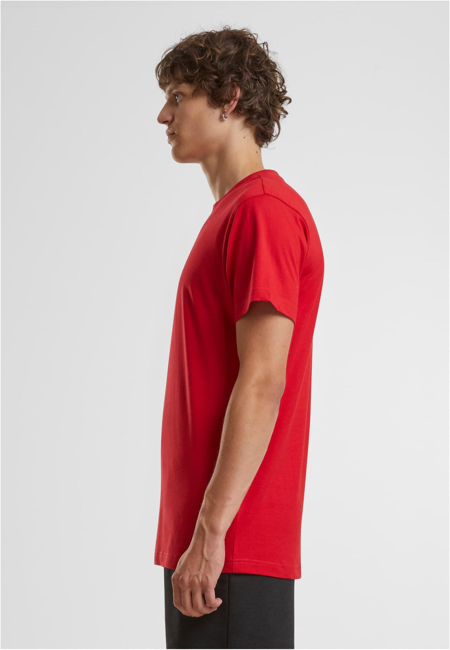 Build Your Brand T-Shirt Round Neck Camiseta, Hombre, cityred, M