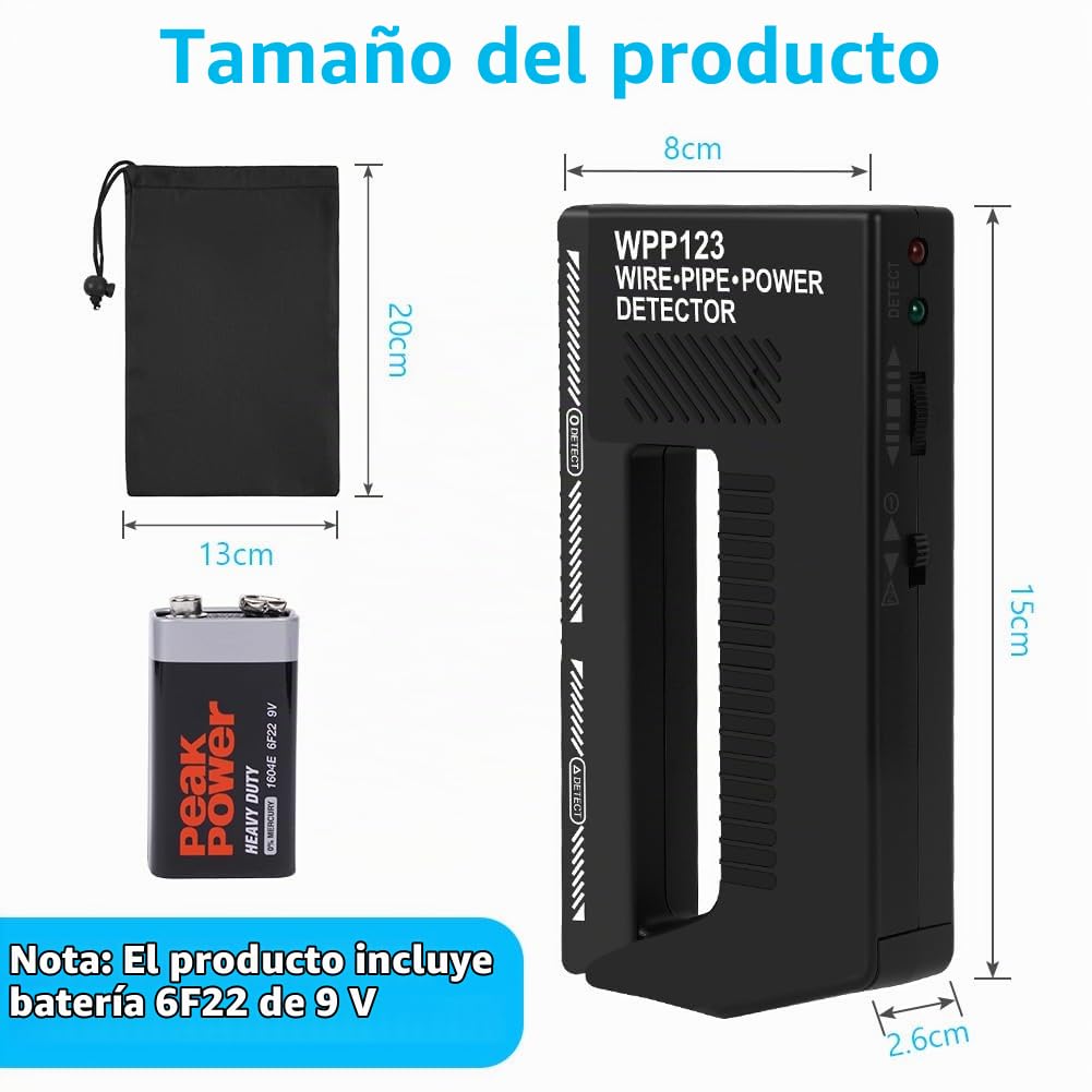 Flintronic Detector de Metales Pequeño, Detector Cables y Tuberias Pared, Pinpointer Detector de Metales, para Cables, Tubos y Tensión Pared Stud Finder, Escáner de Tarjetas