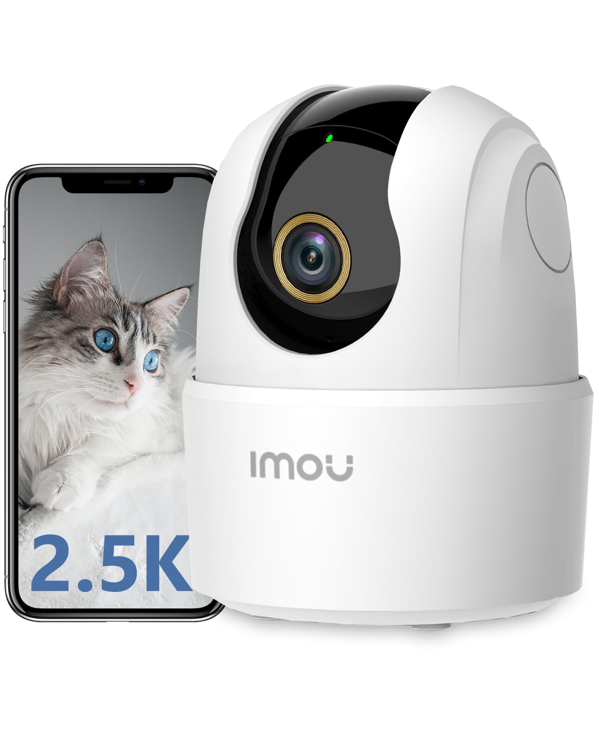 Imou 4MP Cámara Vigilancia WiFi Interior para Mascotas,360° Cámara IP WiFi con Detección de Humano, Visión Nocturna, Audio Bidireccional, Control Remoto, Modo Privacidad,Compatible con Alexa