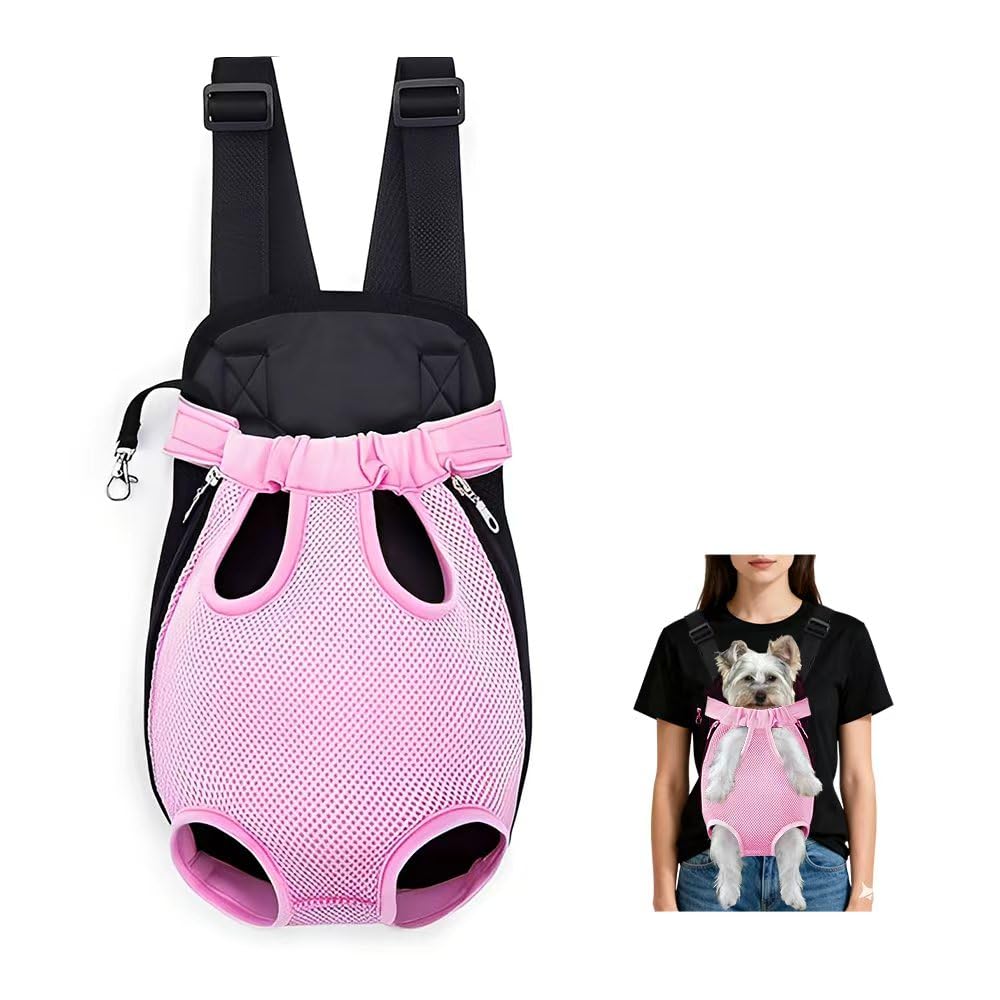 HMCEY Mochila para Mascotas,Mochila Transportin Perro Gato Ajustable,Pet Travel Backpack,Bolsa de Viaje Gato Perro Transpirable,Bolsa de Transporte para Mascotas para Camping, Paseos, Excursiones