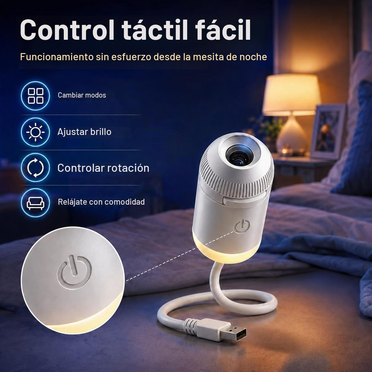 LMIX Proyector de Galaxia 2 en 1, Luz Nocturna Proyector Estrellas Usb de Cielo Estrellado Holográfico 360° 5D Galaxy Projector Night Light Lámpara de Espacio Led para Dormitorio, 24 Películas