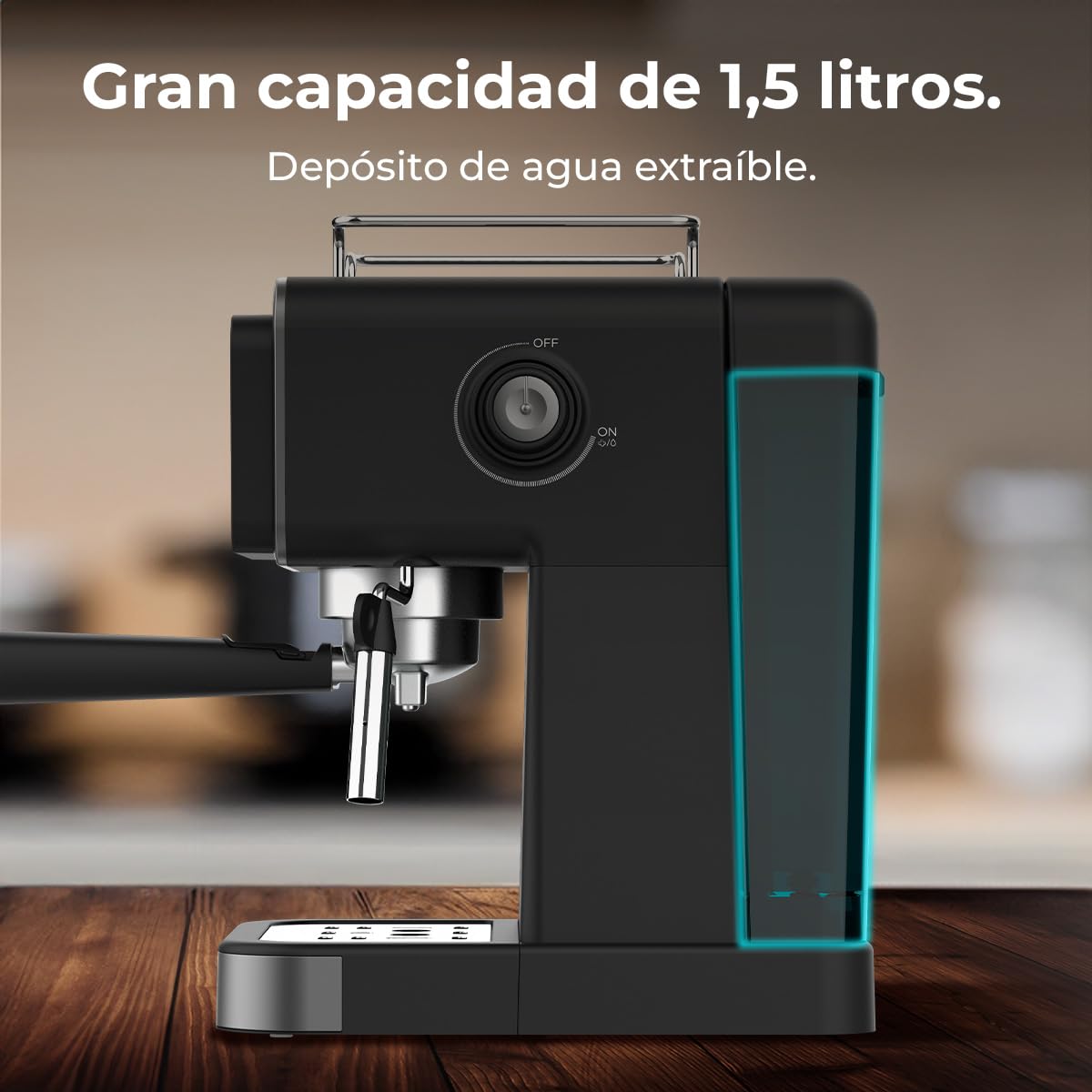 Cecotec Cafetera Express Power Espresso Touch ColdBrew. 1350W, Café en Frío, Espresso y Cappuccino, 20 Bares de Presión, Vaporizador Orientable, Táctil, Depósito de Agua 1,5L y de Leche 550ml