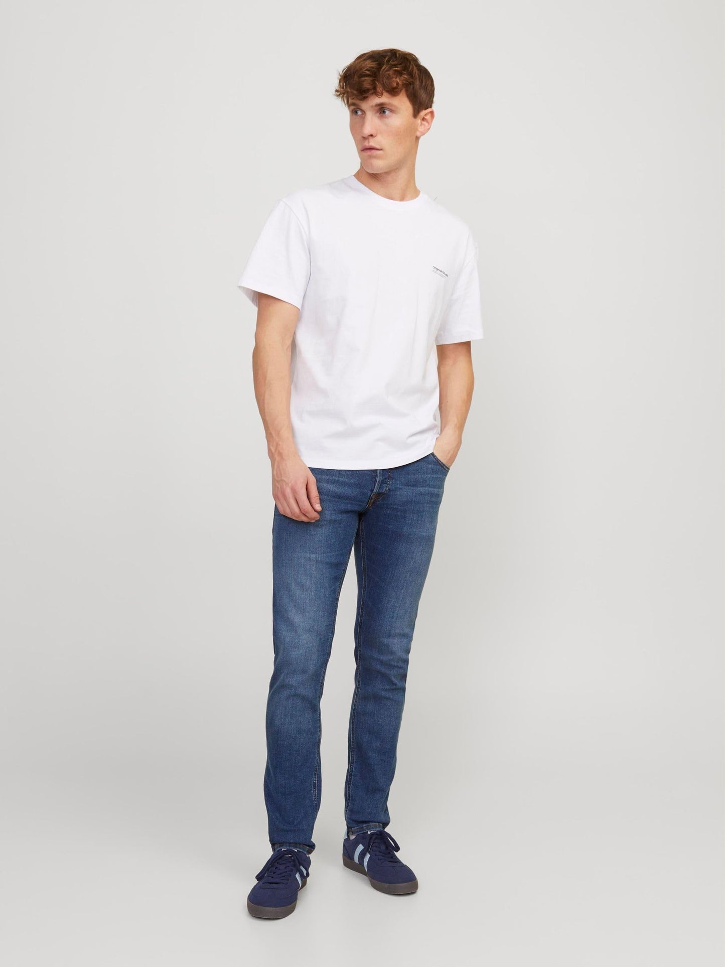 JACK & JONES Jjiglenn Jjoriginal Am 814 Noos, Vaqueros slim Hombre, Azul, 32W / 32L