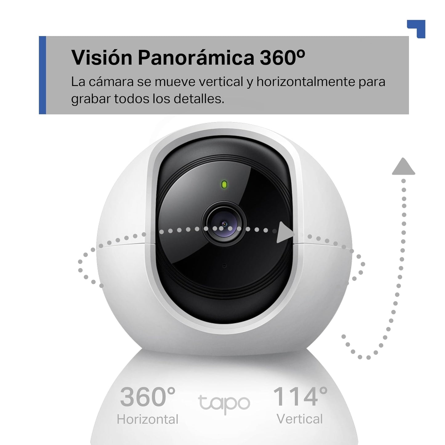 Tapo C200 - Cámara de Vigilancia WiFi Interior 360º, 1080p, Detección IA