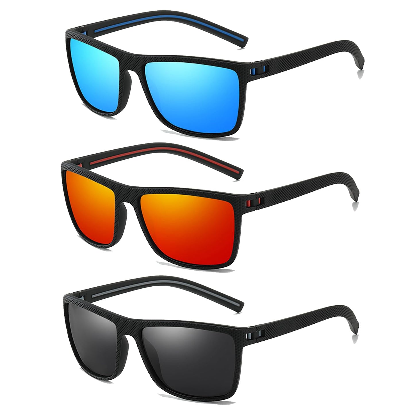 ZXTGBQ 3 Pares Gafas de Sol Polarizadas Hombre Mujer, Gafas de Sol Hombre Polarizadas, Protecci贸n UV Lentes de sol para hombre Conducir Running Pesca Viajes