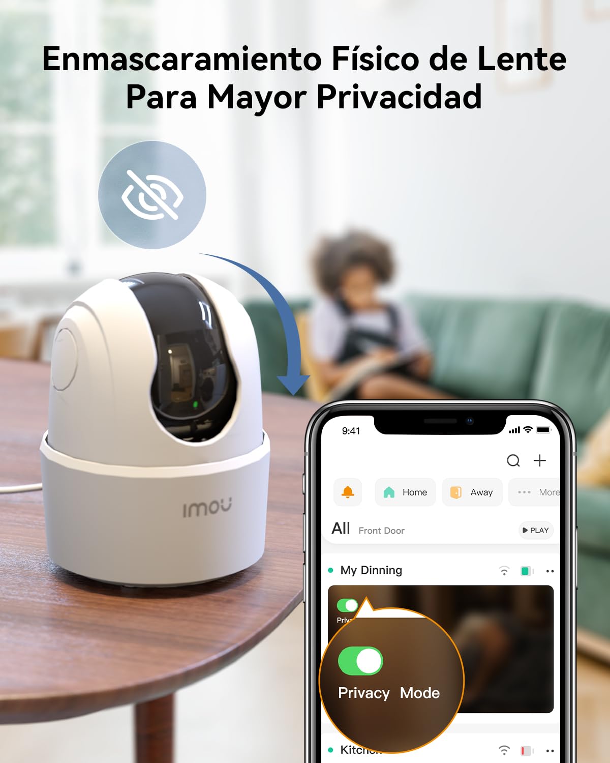 Imou Cámara IP WiFi Interior 2K/3MP Cámara de Vigilancia WiFi Interior 360°