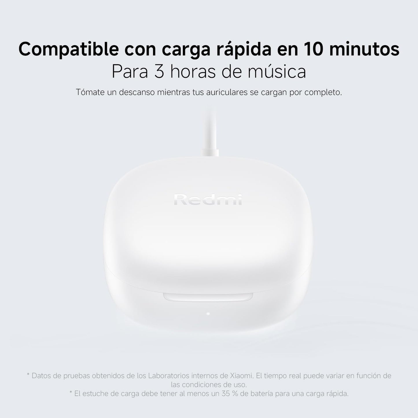 XIAOMI Redmi Buds 6 Play - Auriculares inalámbricos, cancelación de Ruido, Ligeros, hasta 36 Horas de autonomía, Bluetooth 5.4, Blanco (Versión ES)