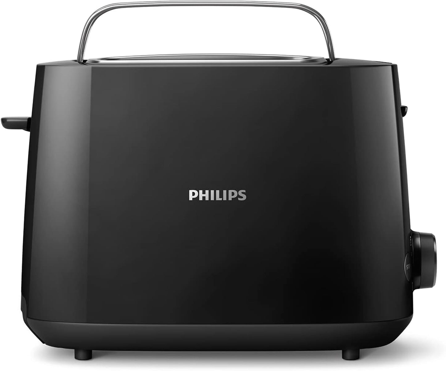 Philips Tostadora de pan 2 Ranuras, 8 Ajustes, Calientabollos, Negro