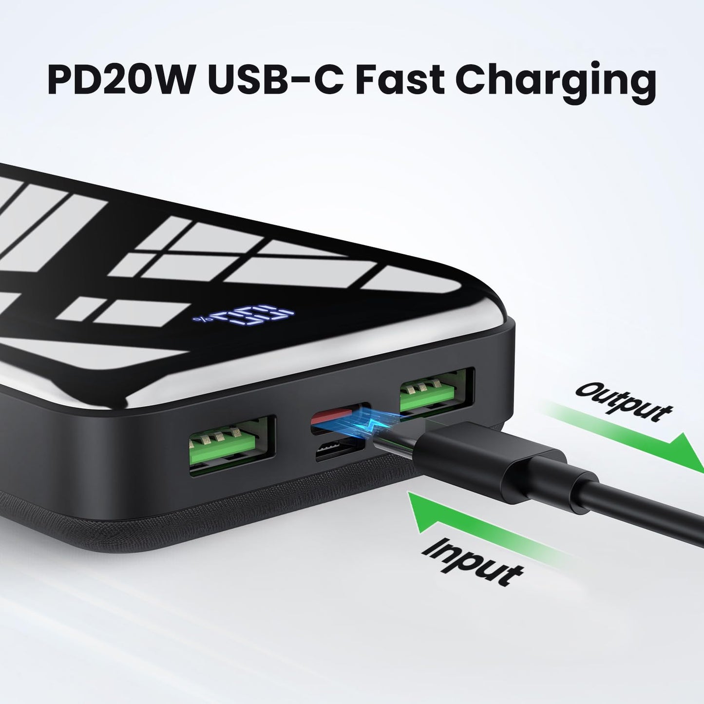 Power Bank 27000mAh, 22,5W PD20W Batería Externa Carga Rápida