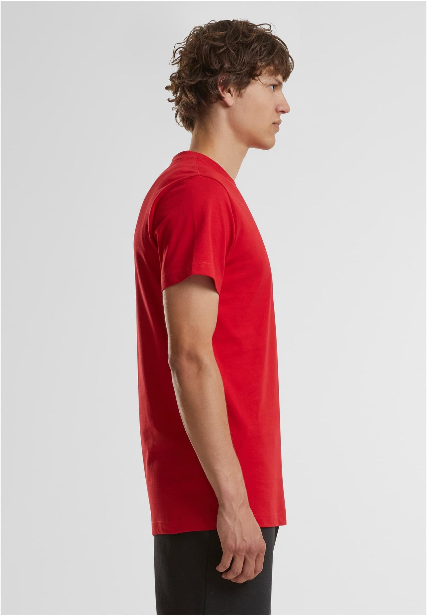 Build Your Brand T-Shirt Round Neck Camiseta, Hombre, cityred, M