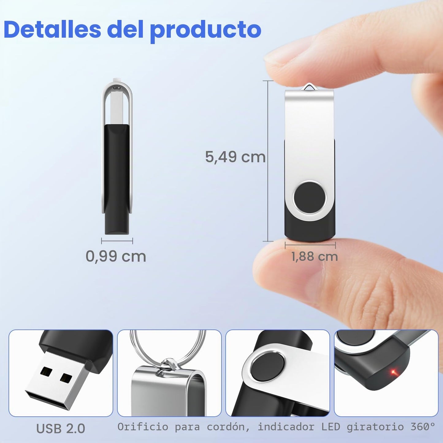 ABLAZE Pendrive 128MB Pack 20 Unidades Memoria USB 2.0 Pen Drive 128MB
