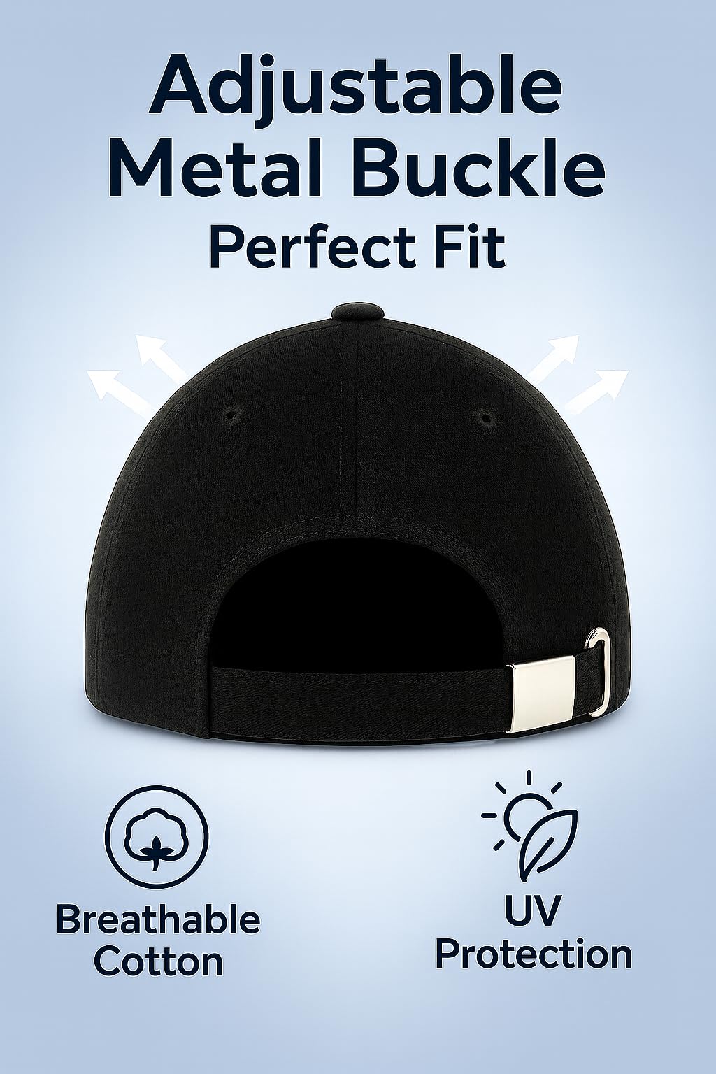4sold Gorra Hombre 100% Algodón – Ajustable, Ligera, Transpirable Verano, Deporte y Uso Diario – Estilo Clásico sin Logo, Cómoda y Adecuada para Exterior
