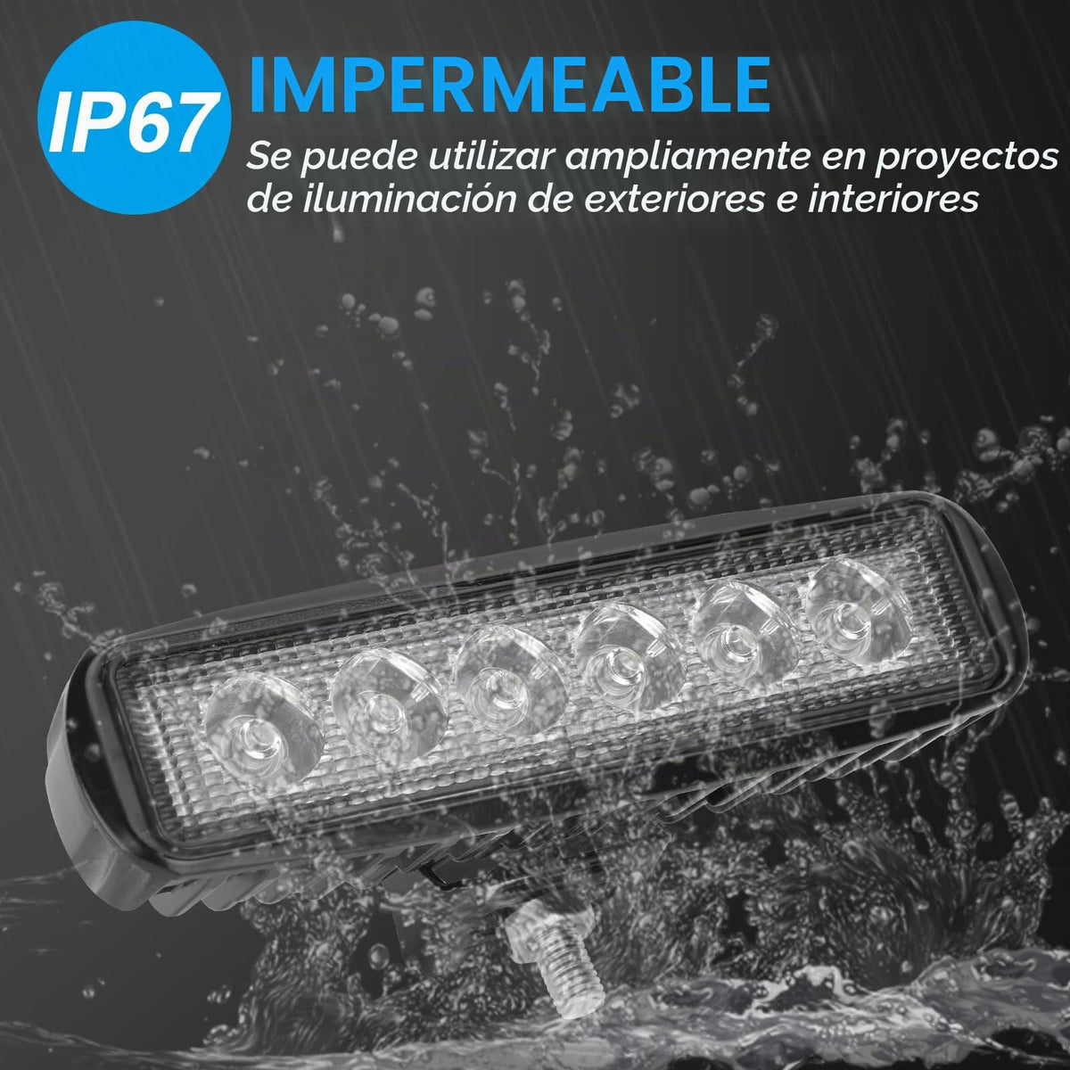 Kraumi 18W Faro Trabajo LED Focos de Coche 12V 24V Faros Led Tractor 9,200LM 6000K IP67 Impermeable Off-Road Foco de Trabajo LED para Moto ATV SUV Tractor Camión Barco(4 Piezas)
