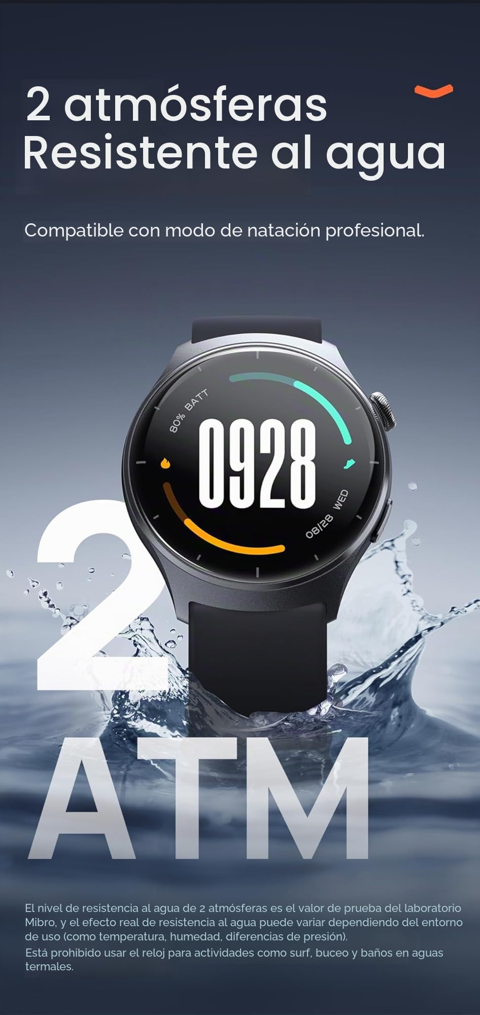 Mibro Smartwatch Lite 3, Pantalla HD Vivid de 1.3 Pulgadas AMOLED, más de 100 Modos Deportivos, función de Llamada de muñeca Manos Libres, Bluetooth V5.3, Sensor de frecuencia cardíaca