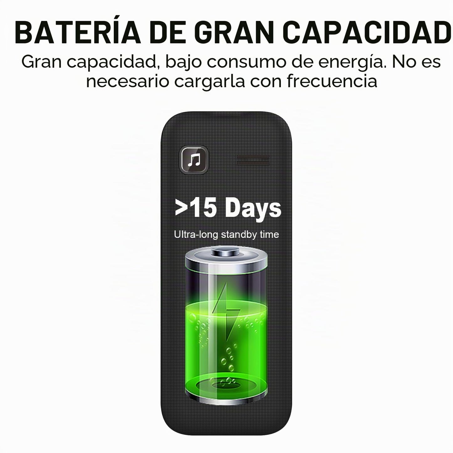 Guwet A2 2G Teléfono Móvil para Personas Mayores, Teclas Grandes, Función SOS, Volumen Alto, Llamada Rápida, Doble SIM Doble Standby, Larga duración de batería, Color Negro