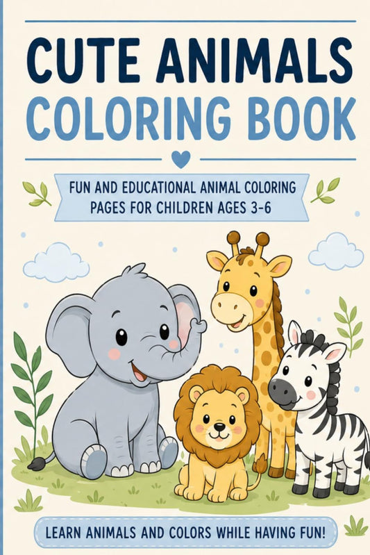 My Animal Coloring Book: Fun Animal Coloring Pages for Kids Ages 3–6
